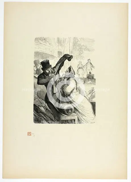 Le couplet final, from Tirage Unique de Trente-Six Bois, 1862, printed 1920. Creator: Charles Maurand.