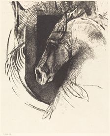 Le Coursier (The Race Horse), 1894. Creator: Odilon Redon