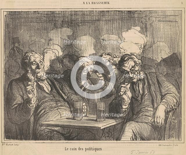 Le coin des politiques, 19th century. Creator: Honore Daumier.