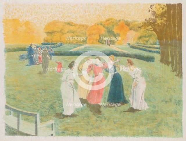 Le Colin-Maillard, 1897. Creator: Alexandre Lunois (French, 1863-1916).
