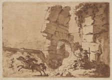 Le Colisée (The Colosseum), in an album containing Recueil de Compositions par Lagren..., 1782-1821. Creator: Jean Jacques Lagrenee