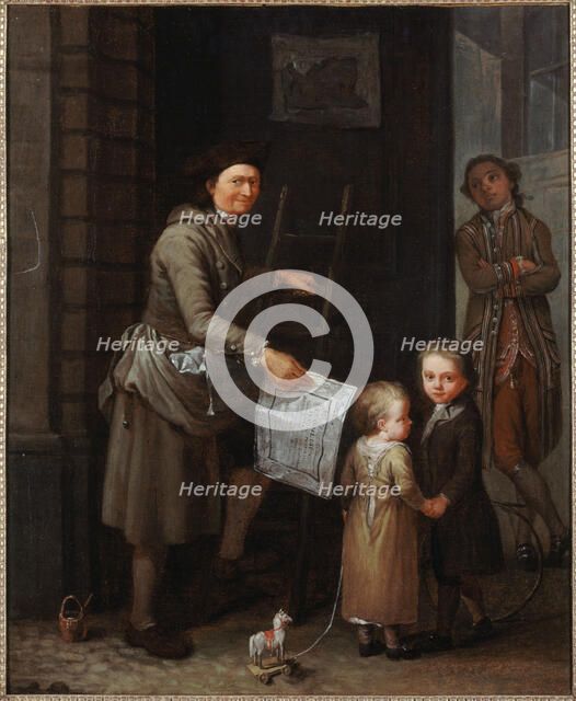 Le Colleur d'affiche, between 1735 and 1740. Creator: Etienne Jeaurat.