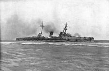 Le combat Naval D'Heligoland; La fin du croiseur allemand "Blucher" coule bas le 24 janvier 1915... Creator: Unknown