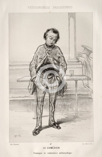 Le Comédien. Creator: Paul Gavarni (French, 1804-1866).