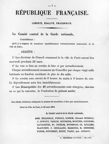 Le Comite Central de la Garde Nationale, from French Political posters of the Paris Commune