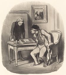 Le compte est-il bien exact?..., 1847. Creator: Honore Daumier