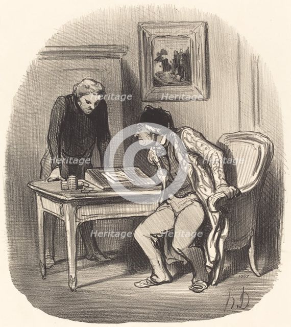 Le compte est-il bien exact?..., 1847. Creator: Honore Daumier.