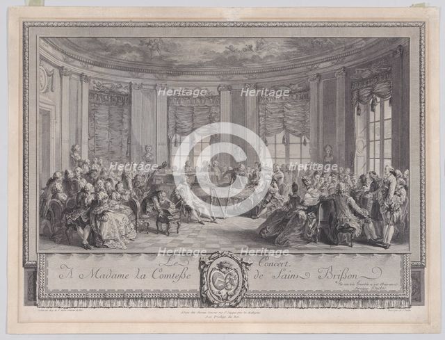 Le Concert, 1774. Creator: Antoine Jean Duclos.