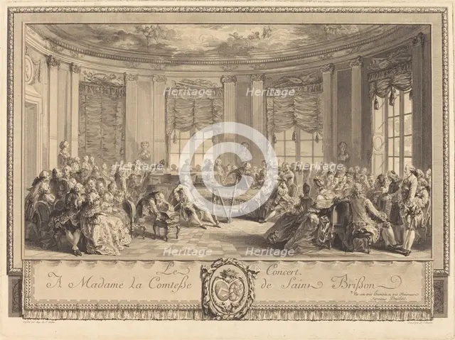 Le concert, 1774. Creator: Antoine Jean Duclos.