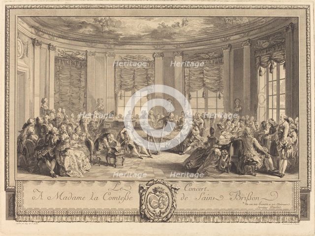 Le concert, 1774. Creator: Antoine Jean Duclos.