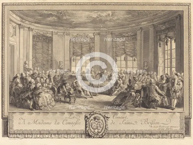 Le concert, 1774. Creator: Antoine Jean Duclos.