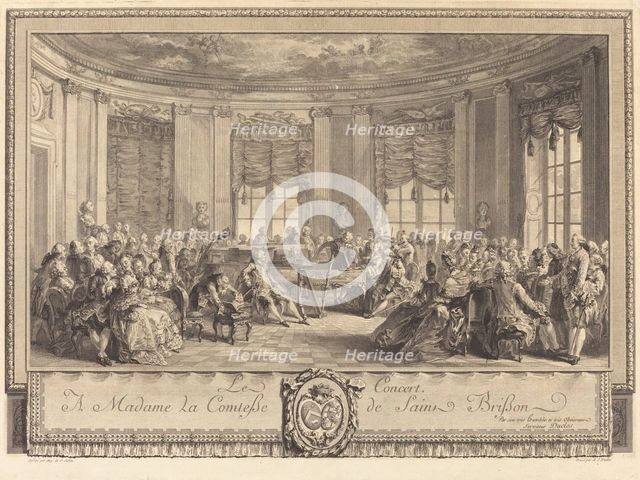 Le concert, 1774. Creator: Antoine Jean Duclos.