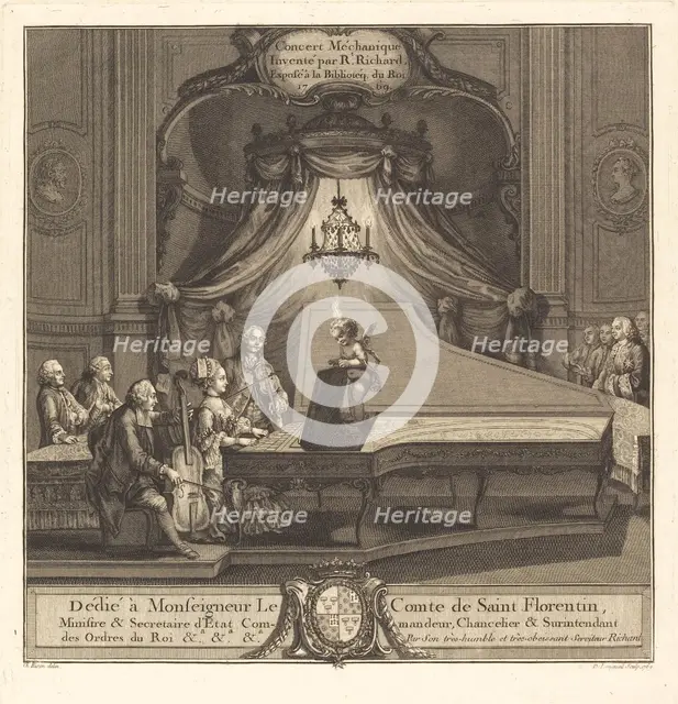 Le concert mecanique, 1769. Creators: Joseph de Longueil, Charles Eisen.