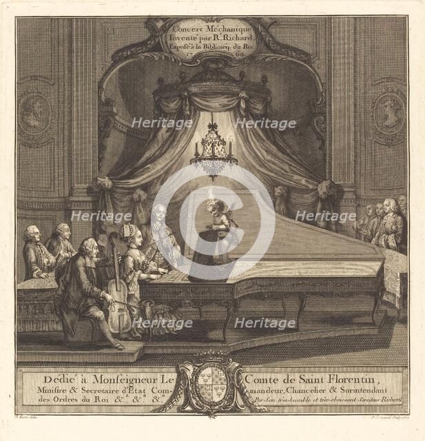 Le concert mecanique, 1769. Creators: Joseph de Longueil, Charles Eisen.