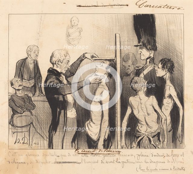 Le Conseil de Révision, 1842. Creator: Honore Daumier.