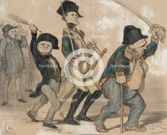 Le Constitutionnel Napoléonien, 1848. Creator: Honore Daumier.