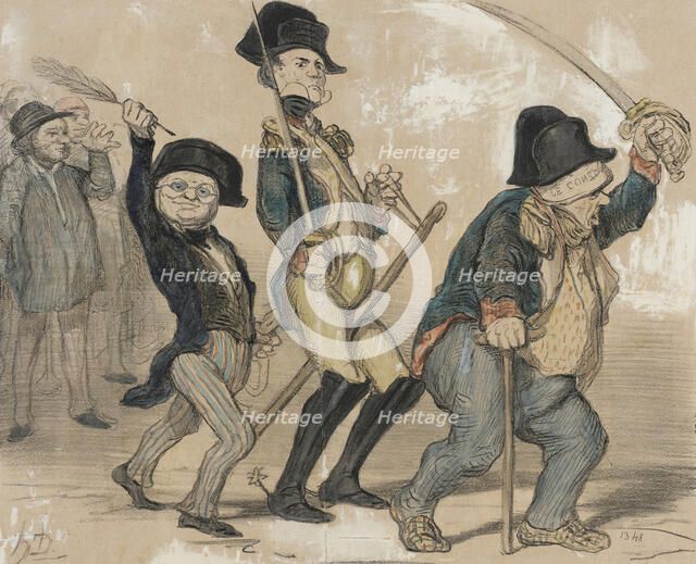 Le Constitutionnel Napoléonien, 1848. Creator: Honore Daumier.