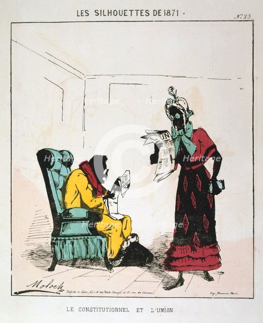 'Le Constitutionnel et L'Union', 1871. Artist: Moloch