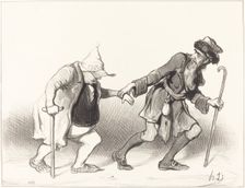 Le Constitutionnel et le Juif errant, 1844. Creator: Honore Daumier