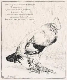 Le Coq (The Cock), 1882. Creator: Felix Bracquemond