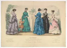 Le Coquet, No. 22, from Journal des Modes Spécial pour Couturières, July 1, 1869. Creator: Laure Noel