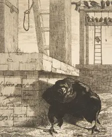 Le Corbeau, 1859. Creator: Felix Bracquemond