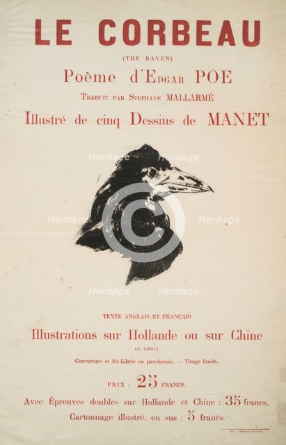 Le corbeau..., c1875. Creator: Stephane Mallarme.