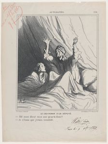 Le Cauchemar d'un Député, 1869. Creator: Honore Daumier