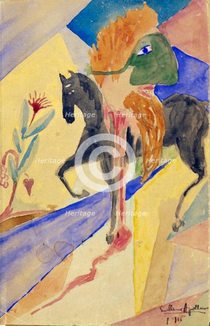 'Le cavalier masque', 1915. Artist: Guillaume Apollinaire