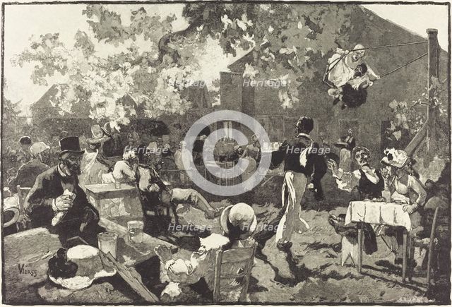Le Cabaret du Coq de Bruyère au Bois de Meudon, 1888. Creator: Auguste Lepere.