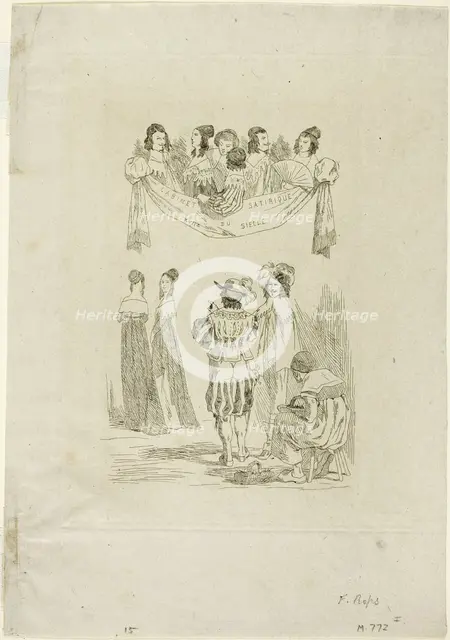 Le cabinet satyrique, 1864. Creator: Félicien Rops.