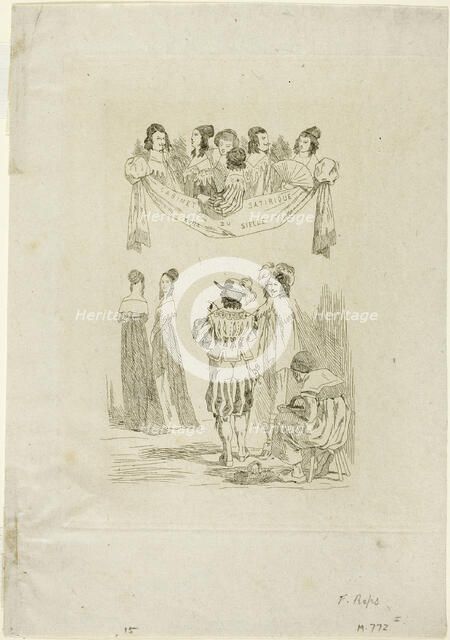 Le cabinet satyrique, 1864. Creator: Félicien Rops.