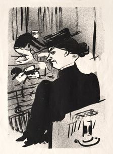 Le Café-concert: Une Spectatrice, 1893. Creator: Henri de Toulouse-Lautrec (French, 1864-1901)