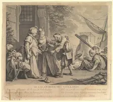 Le Calandrier des Vieillards (The Calendar of Old Men, from Suite d'Estampes Nouve..., 18th century. Creator: Nicolas de Larmessin