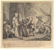 Le Calandrier des Vieillards (The Calendar of Old Men, from Suite d'Estampes Nouve..., 18th century. Creator: Nicolas de Larmessin