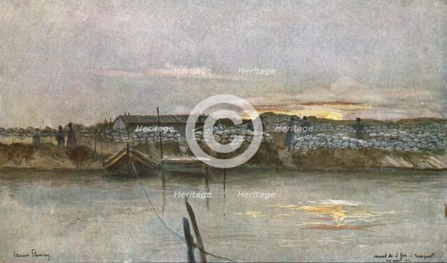 ''Le Canal de l'Yser a Nieuport.', 1916. Creator: Francois Flameng.