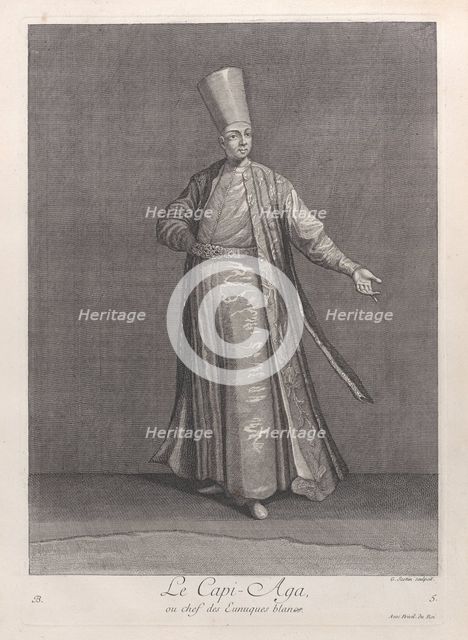 Le Capi-Aga, ou chef des Eunuques blancs, 1714-15. Creator: Unknown.