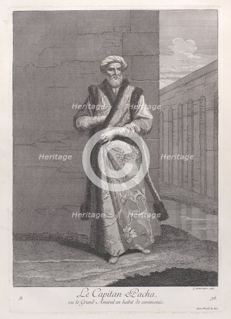 Le Capitan-Pacha, ou le Grand Amiral en habit de ceremonie, 1714-15. Creator: Unknown.