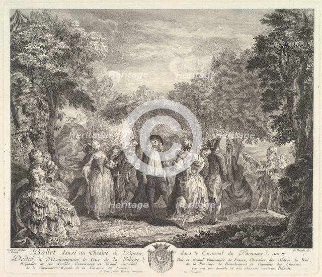 Le Carnaval du Parnasse, 1761-62. Creator: Pierre François Basan.