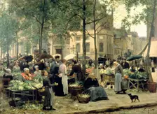 Le Carreau des Halles Paris, 1880. Artist: Gilbert Victor Gabriel