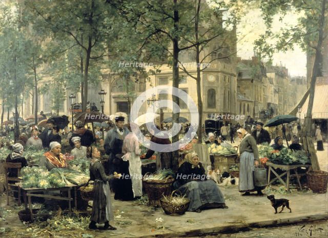 'Le Carreau des Halles', Paris, 1880. Artist: Gilbert Victor Gabriel