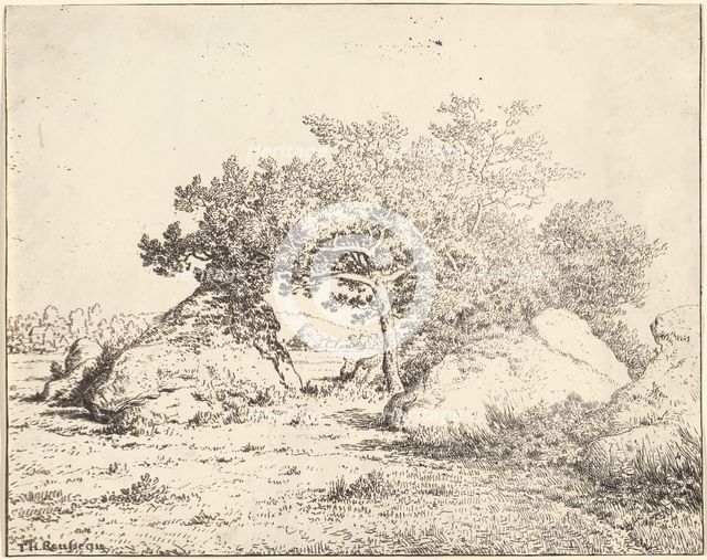 Le Cerisier de la Plante a Biau, 1855. Creator: Theodore Rousseau.