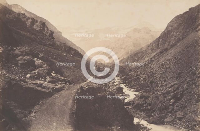 Le chaos en allant à Gavarnie, St-Sauveur, 1853. Creator: Joseph Vigier.