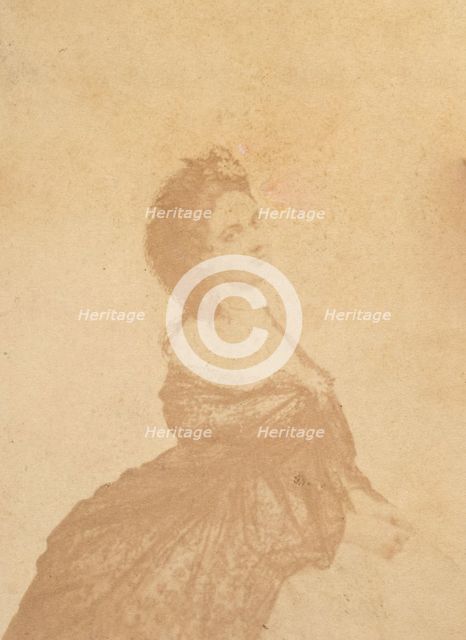 Le chàle de dentelles, 1860s. Creator: Pierre-Louis Pierson.