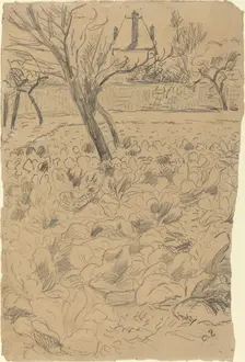 Le champ de choux, c. 1880. Creator: Camille Pissarro