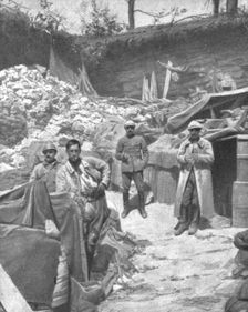 Le Champ de Bataille; A l'Est de la Meuse: le poste de commandement d'une..., 1916 (1924) Creator: Unknown