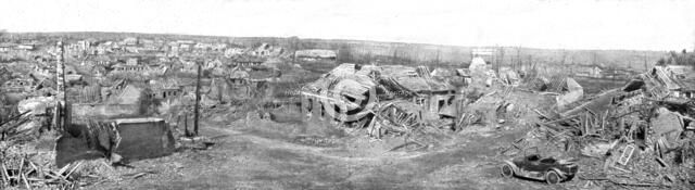 ''Le Champ de Bataille de Combles; Vue generale de Combies la prise de la ville, le 26 septembre 191 Creator: Unknown.