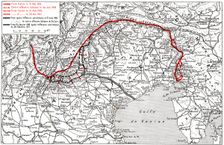 Le Champ de Bataille de L'Italie; mouvement des operations Italiennes jusqu'a la fin..., 1917. Creator: Unknown
