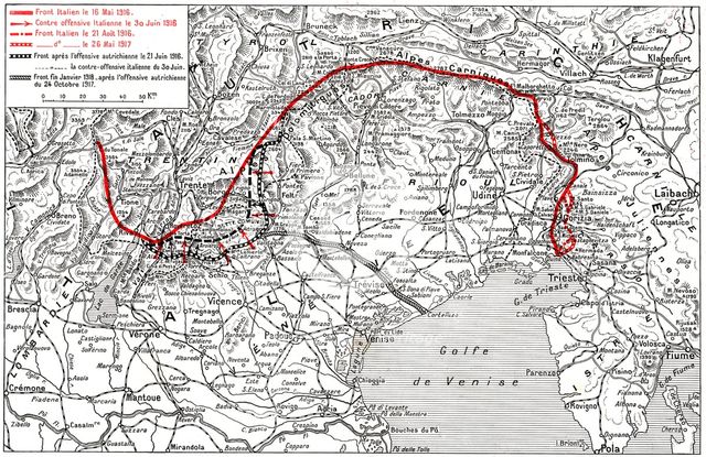 'Le Champ de Bataille de L'Italie; mouvement des operations Italiennes jusqu'a la fin..., 1917. Creator: Unknown.