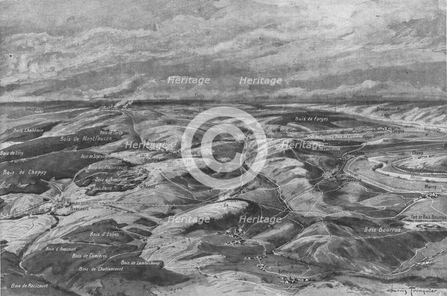 'Le champ de bataille de la cote 304 et du Mort-Homme', 1916. Creator: L. Trinquier.